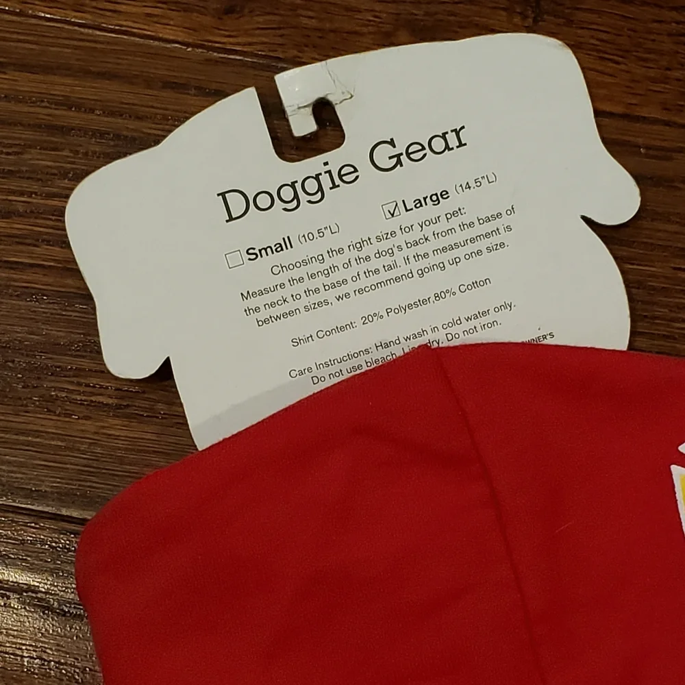 NWT FIRE DOG, DOGGIE GEAR Pet Wear - Size Large (14.5